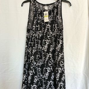 Sparkly black and white tiered dress
